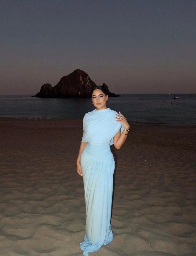 Deme Love 'Jasmine' Pleated Gown - Passion For Fashion