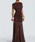 Demelza Maxi Dress - Plum Brown - Maxi Dress