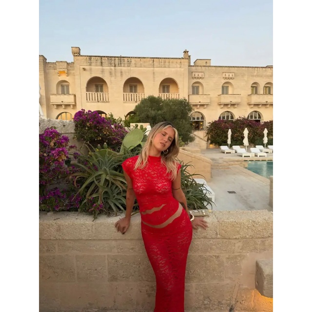 Design By Si Marisol Lace Set Red - 6 / Red - Outfit Sets