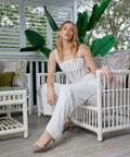 Dion Lee Corded Lace Corset and Bianca and Bridgett Ella Pant Set - Size 10 - 10 / White - Outfit Sets