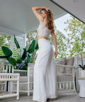 Dion Lee Corded Lace Corset and Bianca and Bridgett Ella Pant Set - Size 10 - 10 / White - Outfit Sets