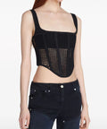 Dion Lee Crochet Corset - 6 / Black - Tops
