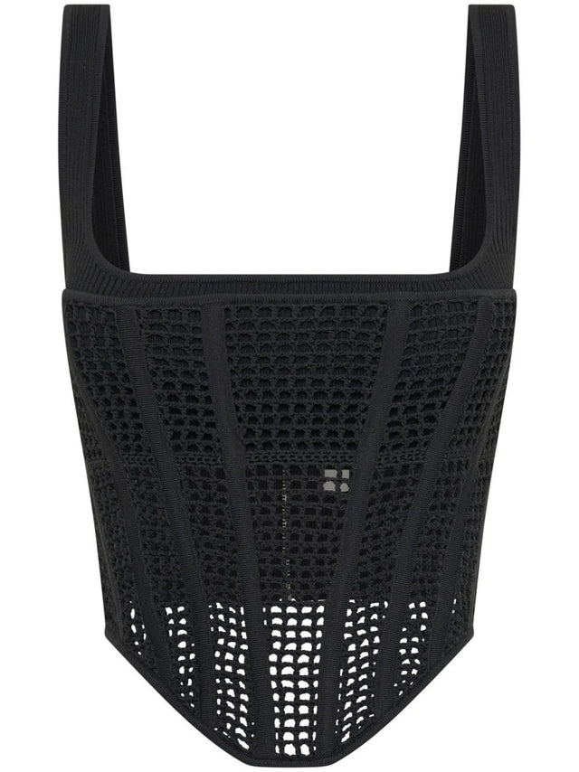 Dion Lee Crochet Corset - 6 / Black - Tops