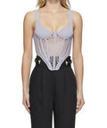 Dion Lee Crochet Corset in Lilac - 8 / Lilac - Tops