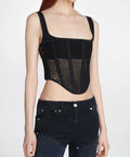 Dion Lee Crochet Corset Top Black - 8 / Black - Outfit Sets