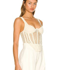 Dion Lee Crochet Corset Top Ivory - 8 / White - Corsets