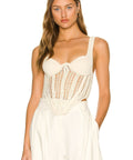 Dion Lee Crochet Corset Top Ivory - 8 / White - Corsets
