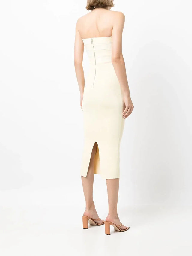 Dion Lee Interlock Bustier Dress - 8 / Yellow - Dresses