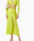 Dion Lee Rope Wrap Top & Skirt Set Acid Yellow Size XS / AU 6 - 6 / Yellow - Outfit Sets