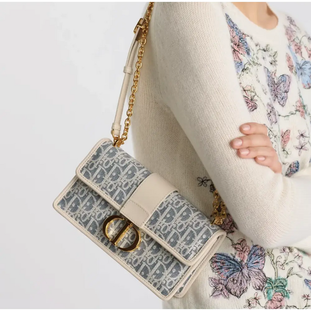 Dior Montaigne East-West Bag with Chain - Blue - Bags
