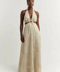 Dissh Malta Linen Ring Maxi Dress - 8 / Multi - Dresses