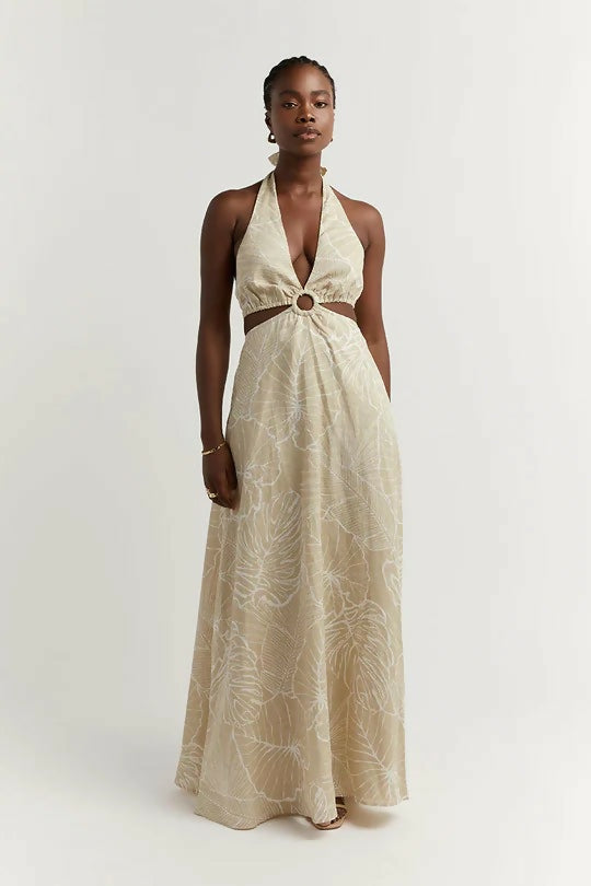 Dissh Malta Linen Ring Maxi Dress