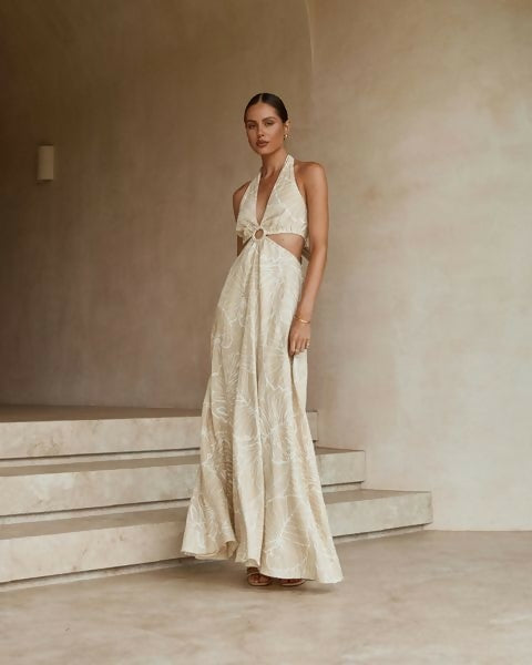 Dissh Malta Linen Ring Maxi Dress | Passion For Fashion
