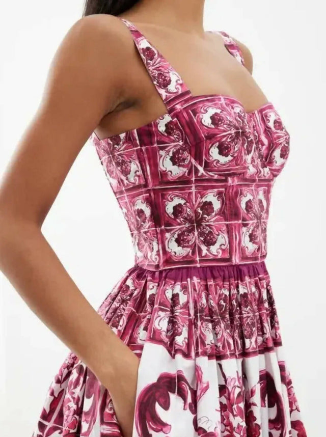 Dolce & Gabbana - Dolce & Gabbana Majolica Bustier Dress