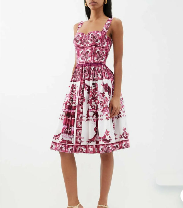 Dolce & Gabbana - Dolce & Gabbana Majolica Bustier Dress