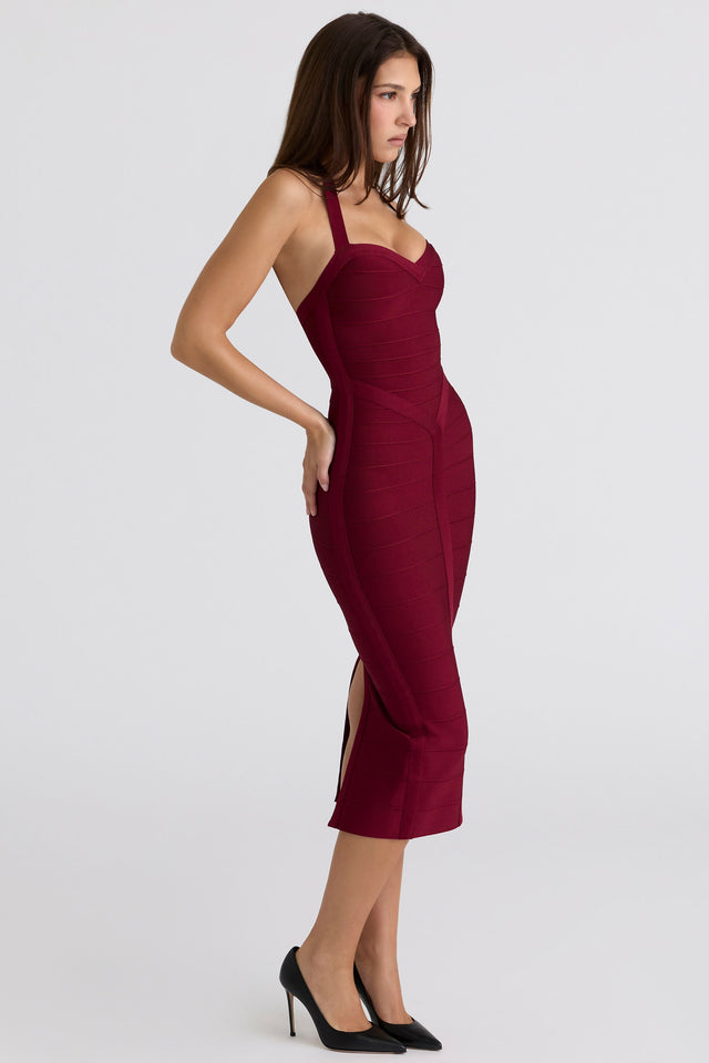House Of CB Ruby Halter Neck Bandage Midi Dress