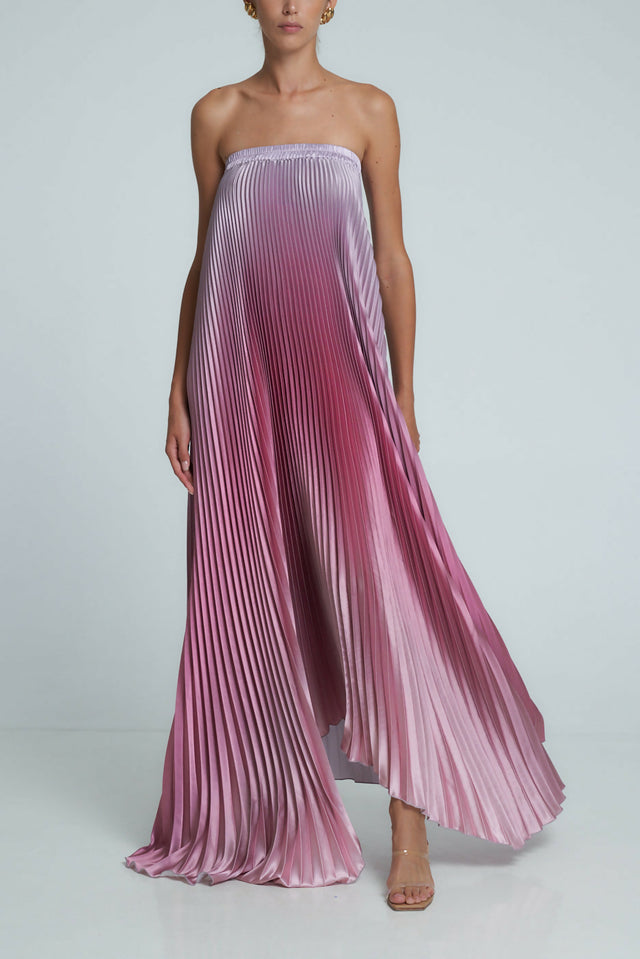 L'idee Bisous Strapless Gown Mauve Ombre