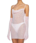 Dyspnea MS Slinky Mini Dress Pussy Pink Size XS - 8 / Pink - Dresses