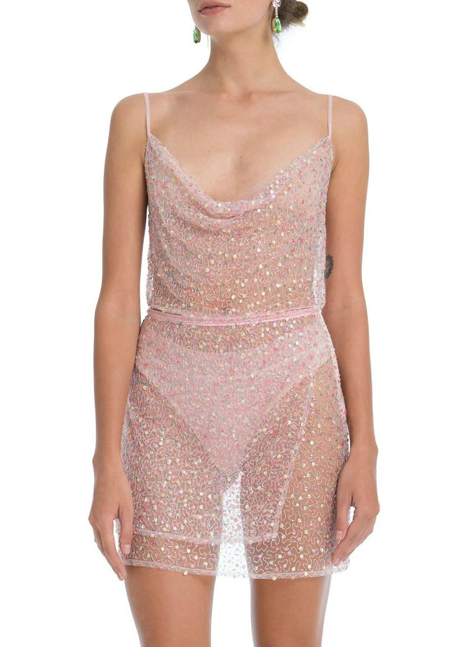 Dyspnea MS Slinky Mini Skirt Pussy Pink Size XS - 8 / Pink - Dresses