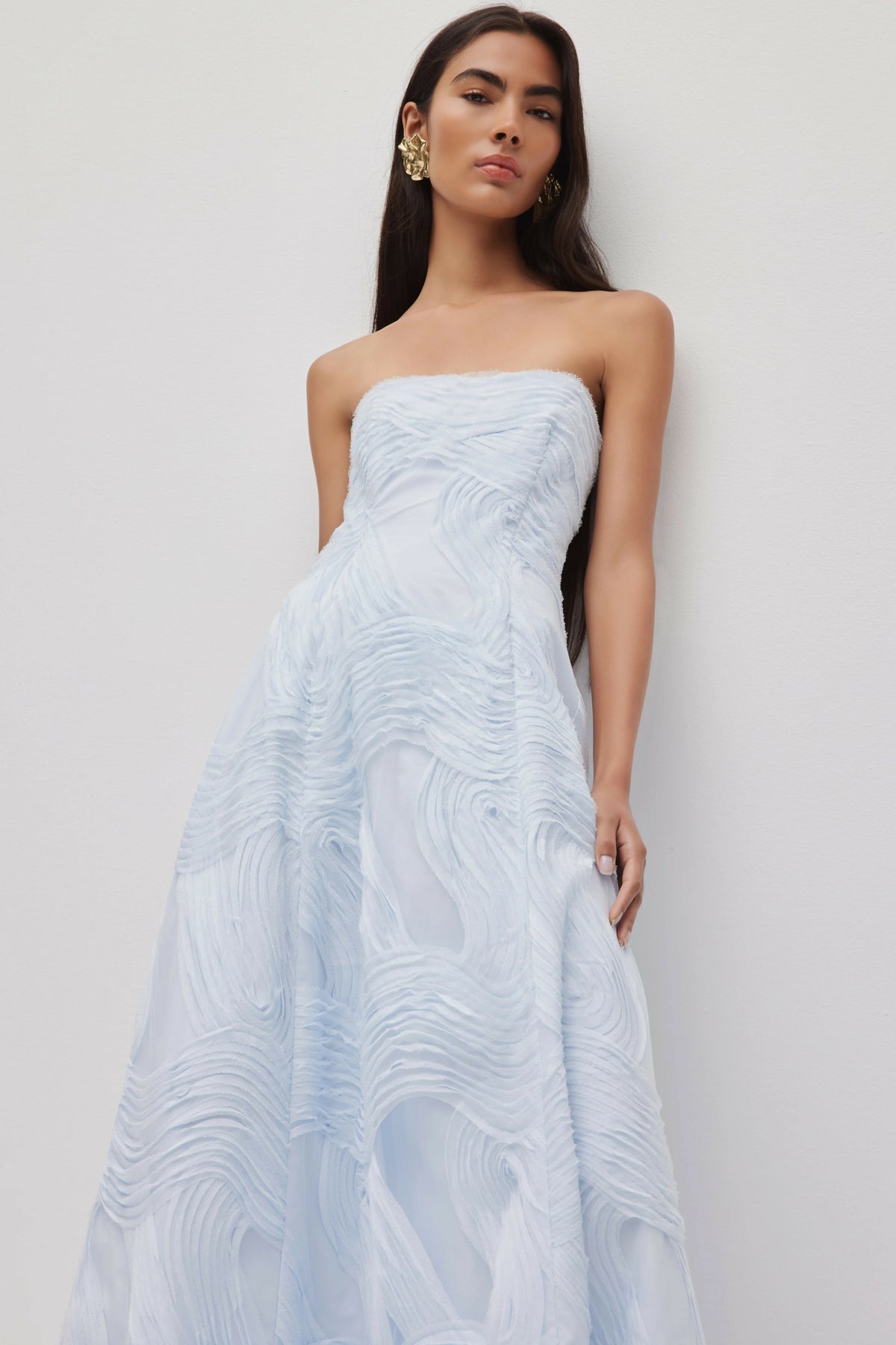 Aje Wave Gown in Pastel Blue – view 2