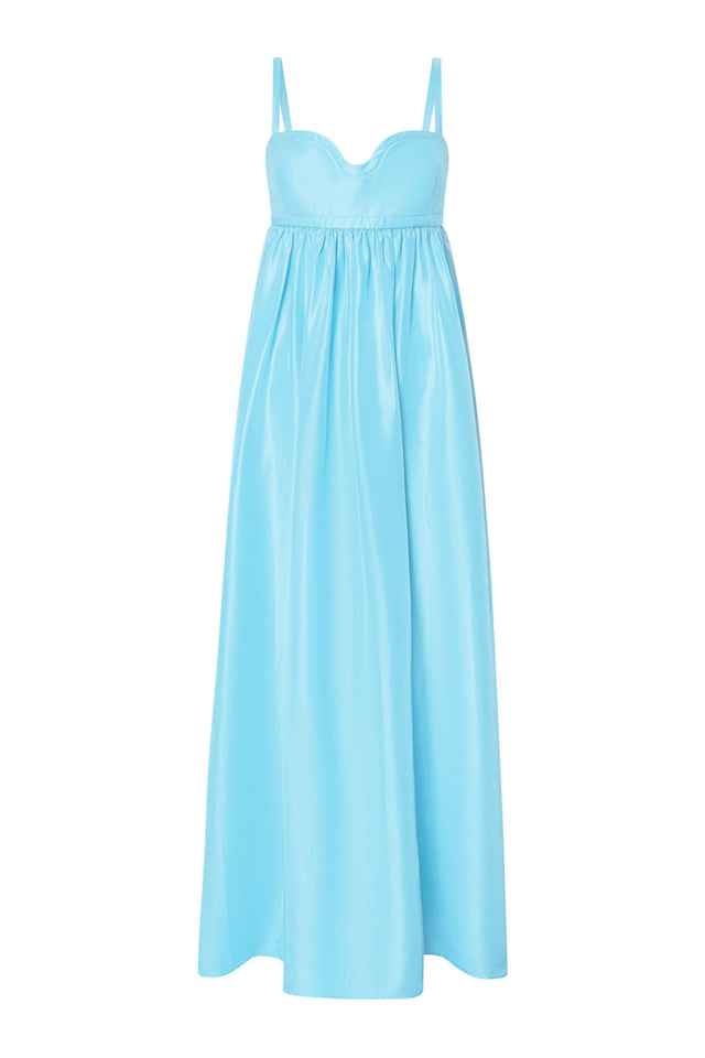 Oroton Bodice Detail Gown Lake Blue Size 12