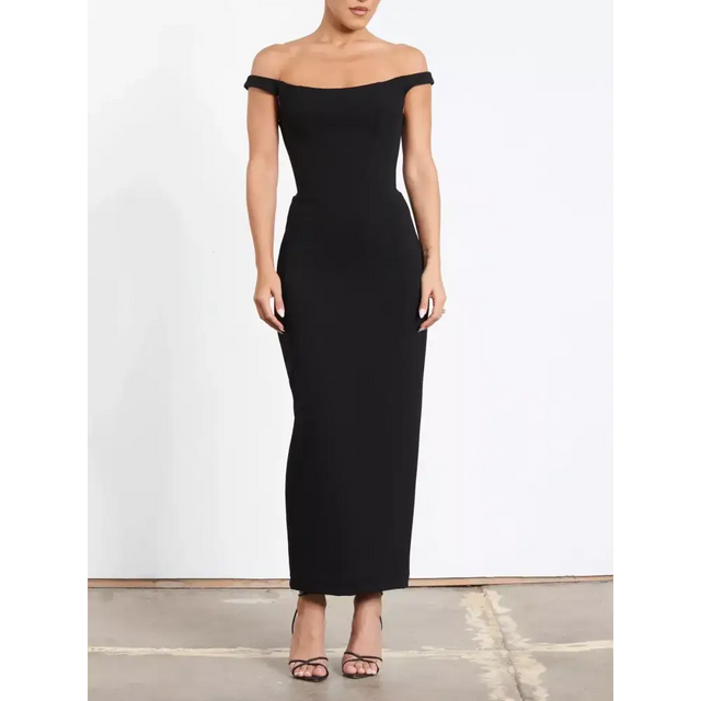 Effie Kats - Amaya Midi Dress - 12 / Black - Dresses