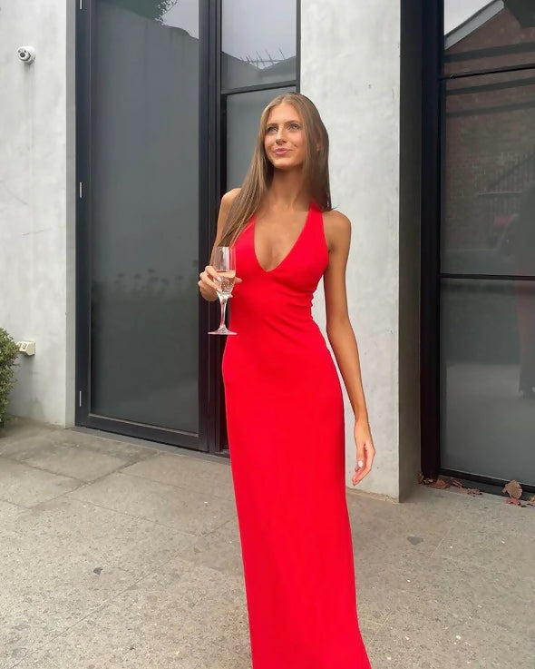 Effie Kats Eiza Gown | Red - Dresses