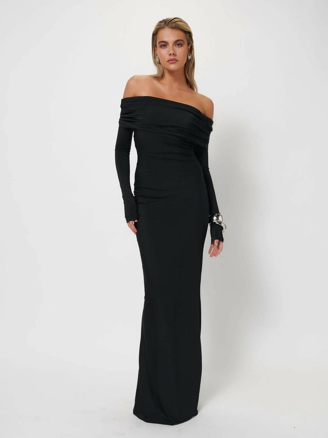 Effie Kats Gwen Gown - 10 / Black - Dresses