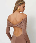 HireEFFIEKATSGwenGowninCoffeeTheOnlyDressRent5