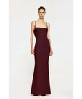 Effie Kats Havilland Gown In Wine - 8 / Red - Dresses