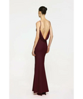 Effie Kats Havilland Gown In Wine - 8 / Red - Dresses
