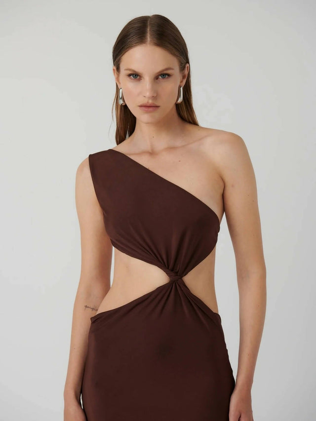 Effie Kats Hawlya Gown - 8 / Brown - Dresses