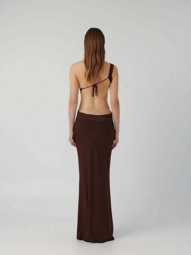 Effie Kats Hawlya Gown - 8 / Brown - Dresses