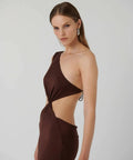 Effie Kats Hawlya Gown - 8 / Brown - Dresses