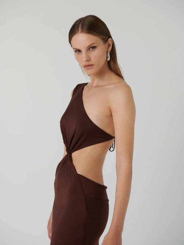 Effie Kats Hawlya Gown - 8 / Brown - Dresses