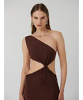 Effie Kats Hawlya Gown Dress Cocoa Size 8 - 8 / Brown - Dresses
