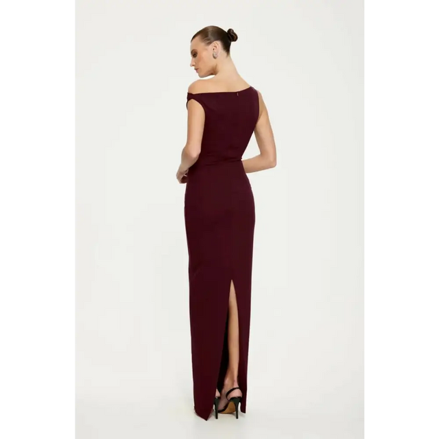 Effie Kats Inaya Gown in Wine - 10 / Red - Dresses