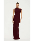 Effie Kats Inaya Gown in Wine - 10 / Red - Dresses