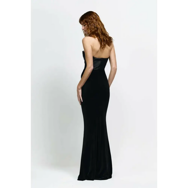 Effie Kats Lakely Gown in Black Velvet - Dresses