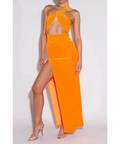 Effie Kats Lana Gown - 6 / Orange - Dresses