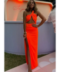 Effie Kats Lana Gown - 6 / Orange - Dresses