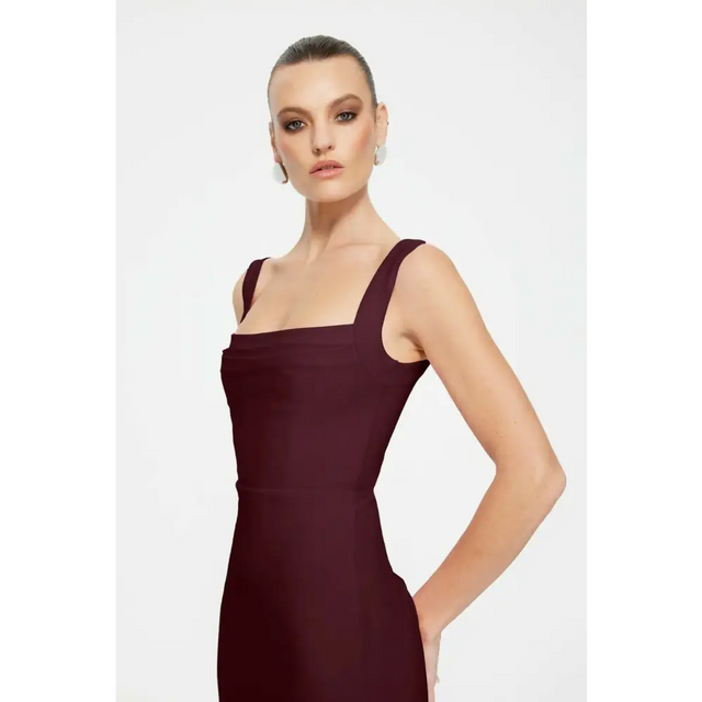 Effie Kats Marbella Gown in Wine - 6 / Red - Dresses