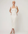 Effie Kats Meline Midi Dress White Size S/ AU 8 - 8 / White - Dresses
