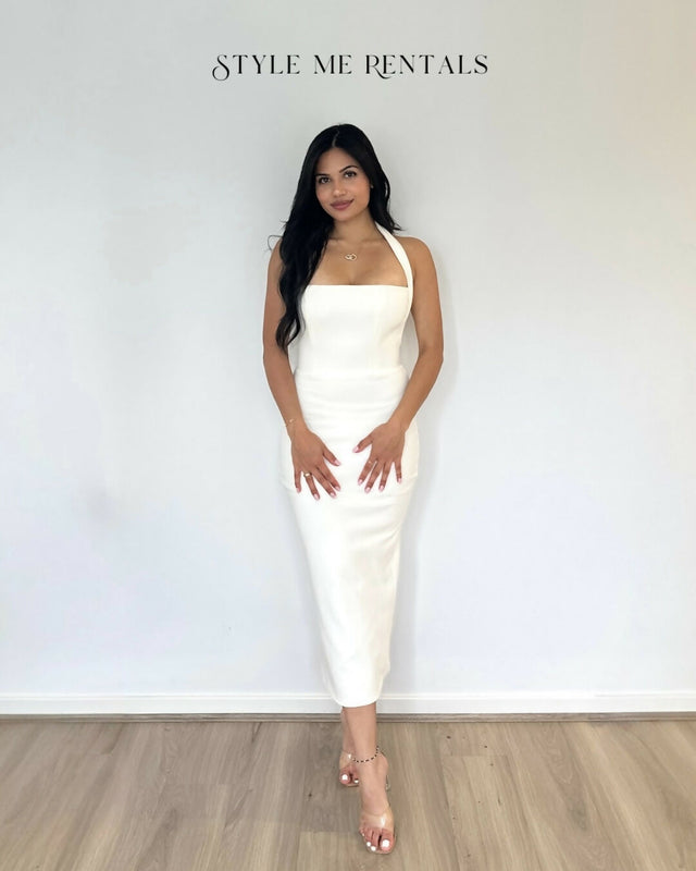 Effie Kats Meline Midi Dress White Size S/ AU 8 - 8 / White - Dresses