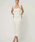 Effie Kats Meline Midi in Ivory Size 8 - 8 / White - Dresses