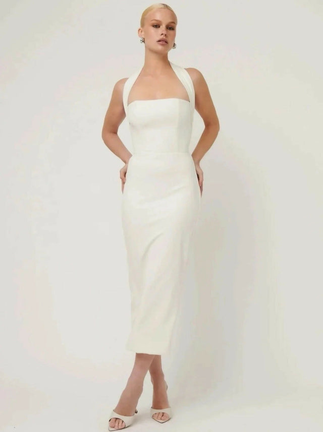 Effie Kats Meline Midi in Ivory Size 8 - 8 / White - Dresses