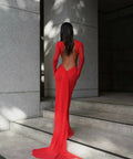Effie Kats Monaco Gown Red - 12 / Red - Dresses