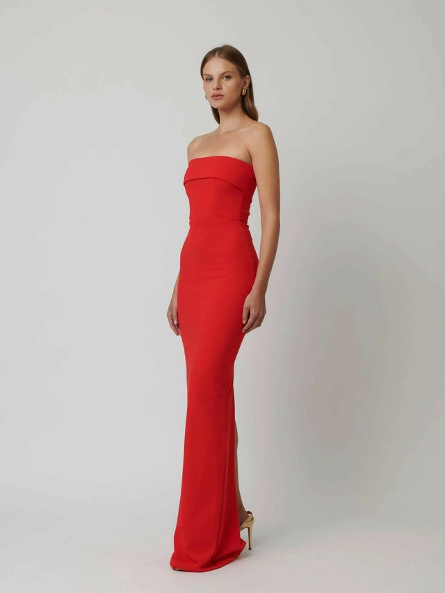 Effie Kats Monroe Gown Cherry Red - 6 / Red - Dresses