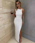 Effie Kats Rae Gown in White - 8 / White - Dresses