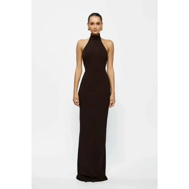 Effie Kats Rhi Gown Coffee Brown Size 8 - 8 / Brown - Dresses